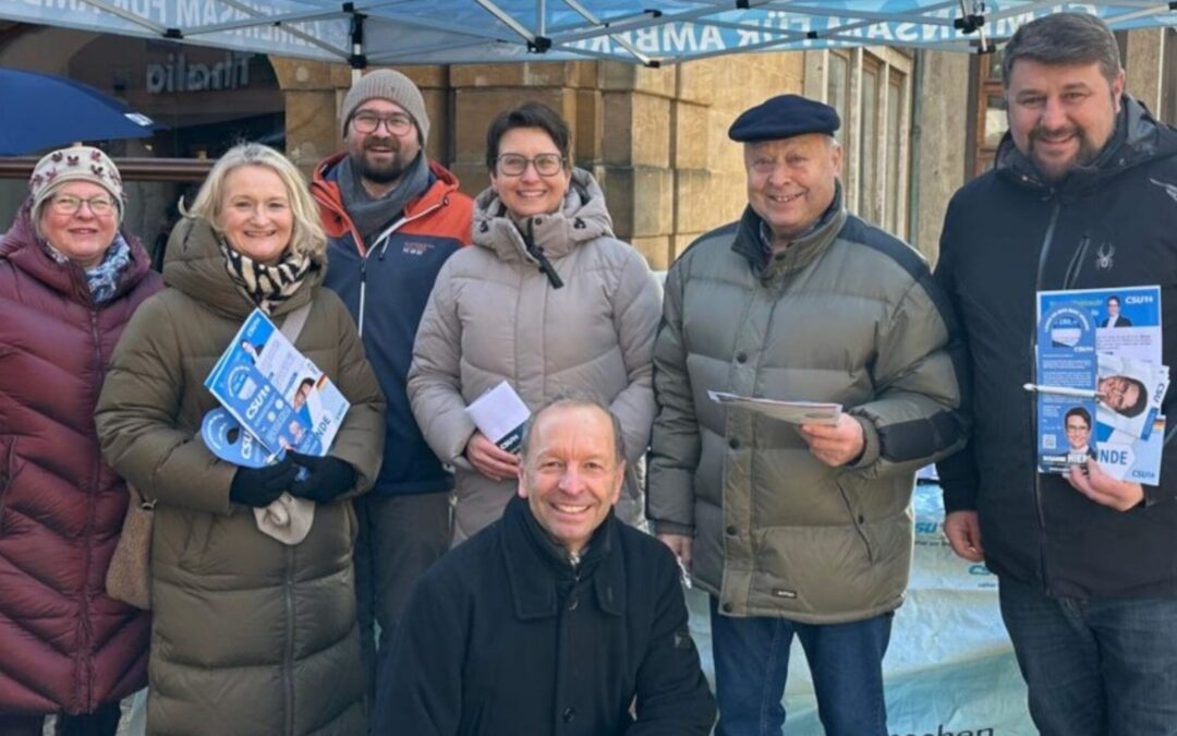 Infostand zur Bundestagswahl in Amberg