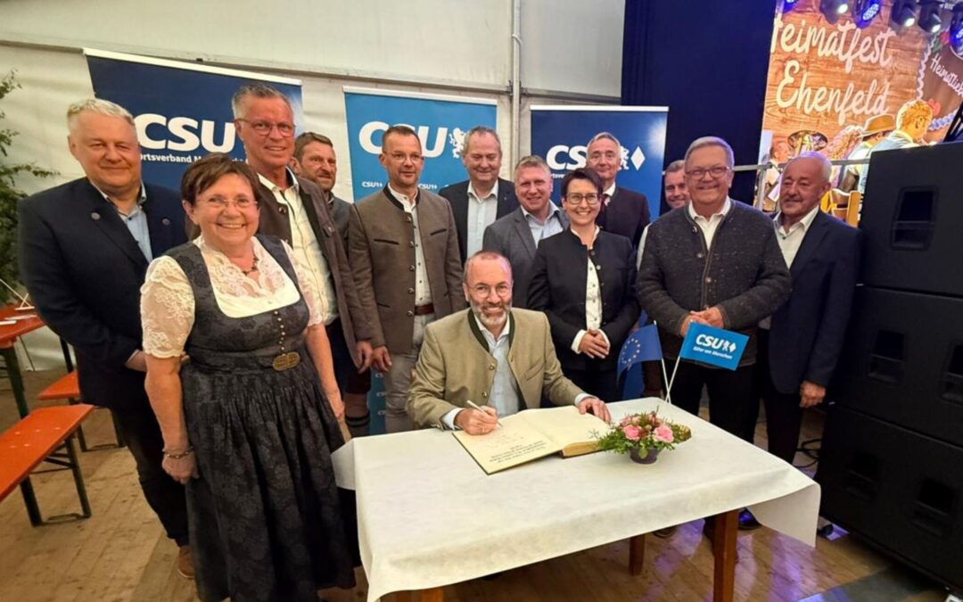 Politischer Abend mit Manfred Weber beim Heimatfest in Ehenfeld