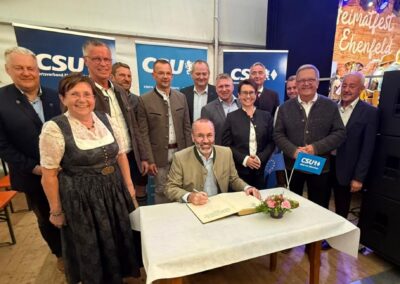 Politischer Abend mit Manfred Weber beim Heimatfest in Ehenfeld