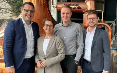 Mit unserem Europaabgeordneten Christian Doleschal zu Besuch bei Neumarkter Lammsbräu und der Hammerbacher GmbH